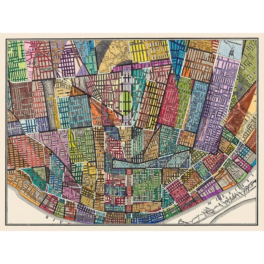 Modern Map of St. Louis Poster Print - Nikki Galapon-VARPDX136747Z Image 1