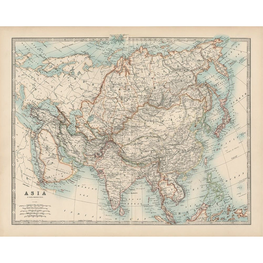 Johnstons Map of Asia Poster Print - Johnston-VARPDX137520Z Image 1