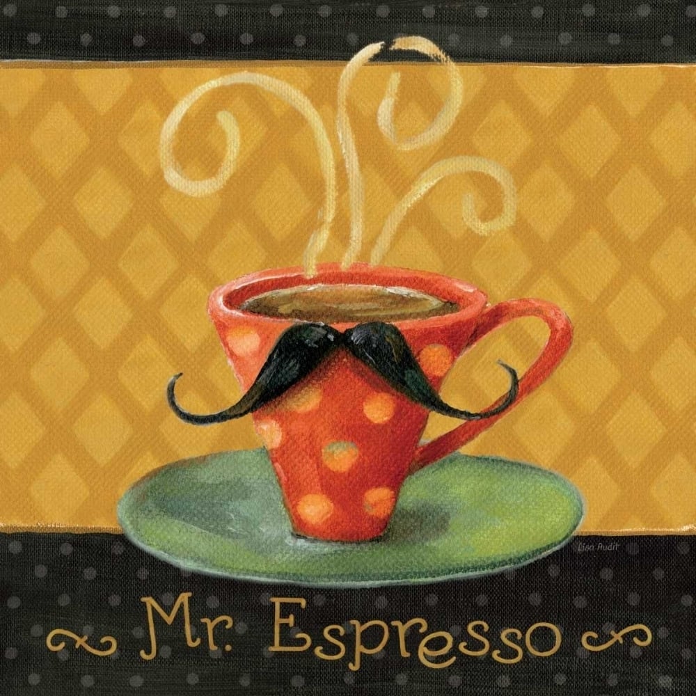 Cafe Moustache III Square Poster Print by Lisa Audit-VARPDX13757 Image 2