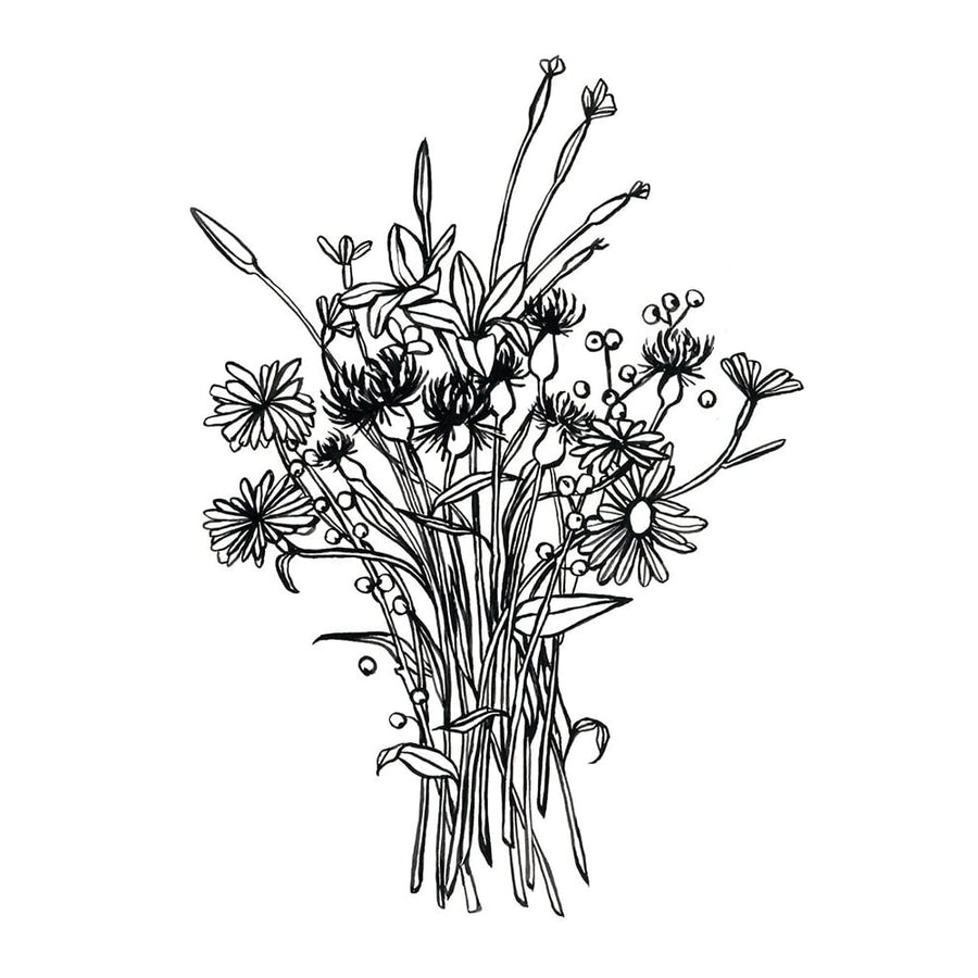 Black and White Bouquet I Poster Print - Emma Scarvey-VARPDX137863Z Image 1