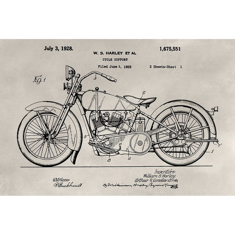 Patent--Motorcycle Poster Print - Alicia Ludwig-VARPDX138447GG Image 1