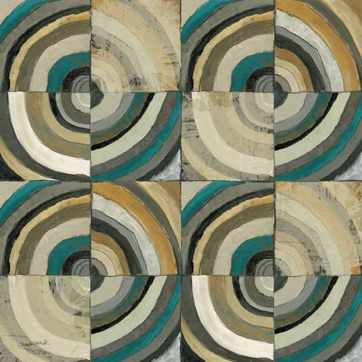 The Center II Abstract Turquoise Poster Print by Cheryl Warrick-VARPDX13855 Image 2