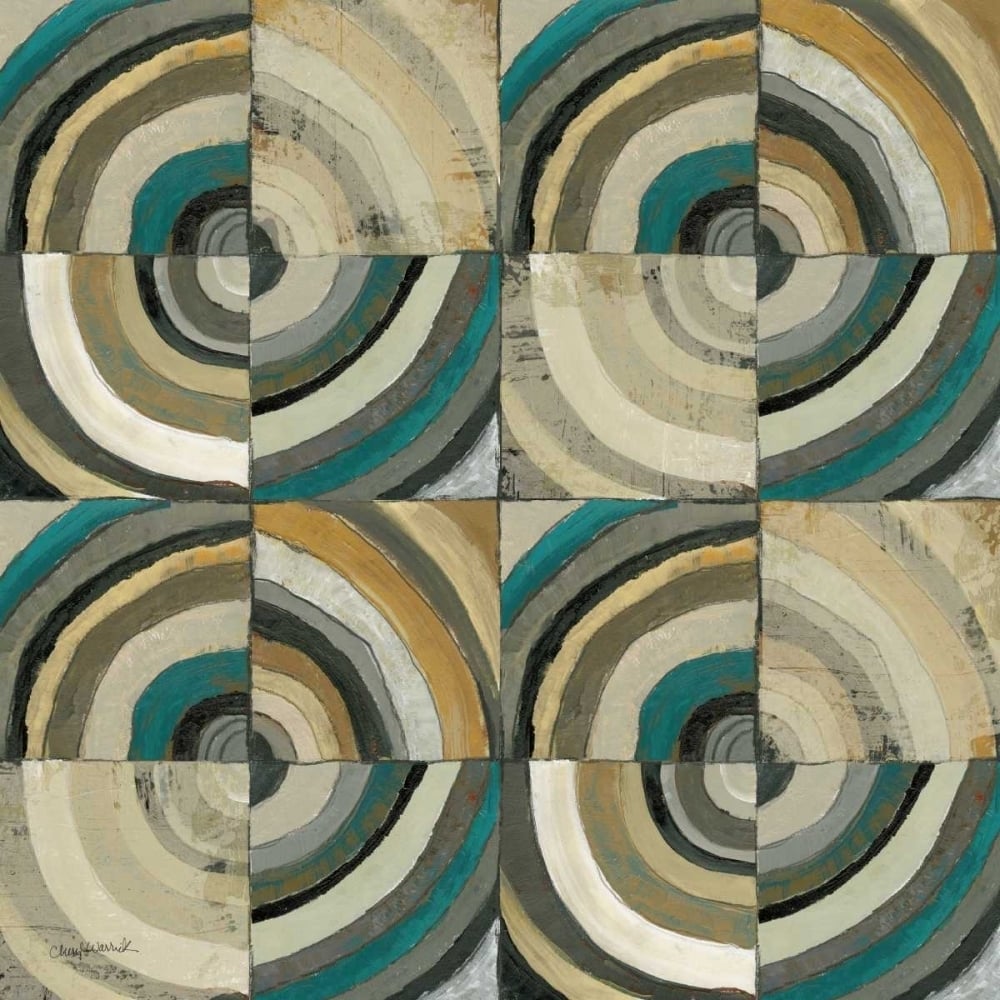 The Center II Abstract Turquoise Poster Print by Cheryl Warrick-VARPDX13855 Image 1