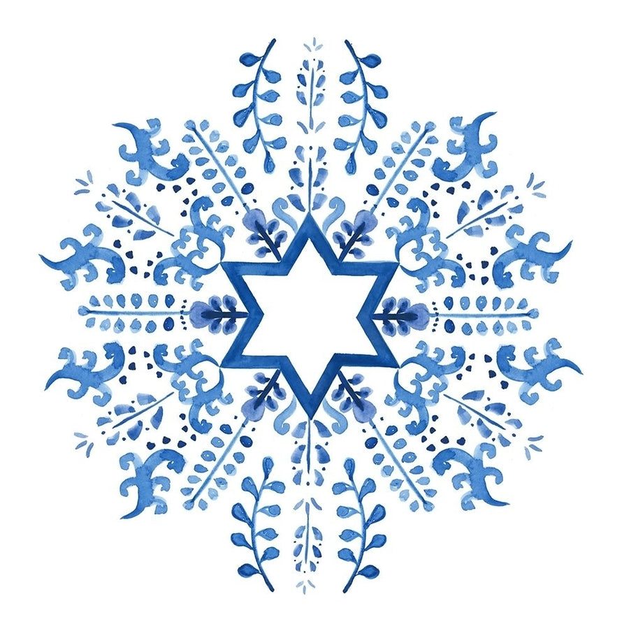 Indigo Hanukkah II Poster Print - Victoria Borges-VARPDX138907D Image 1