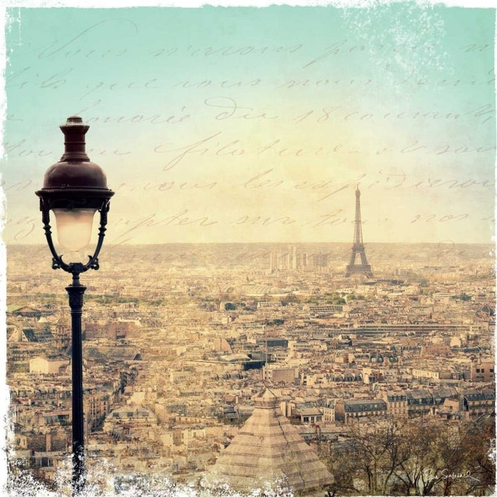 Eiffel Landscape Letter Blue I Poster Print by Sue Schlabach-VARPDX13888 Image 1