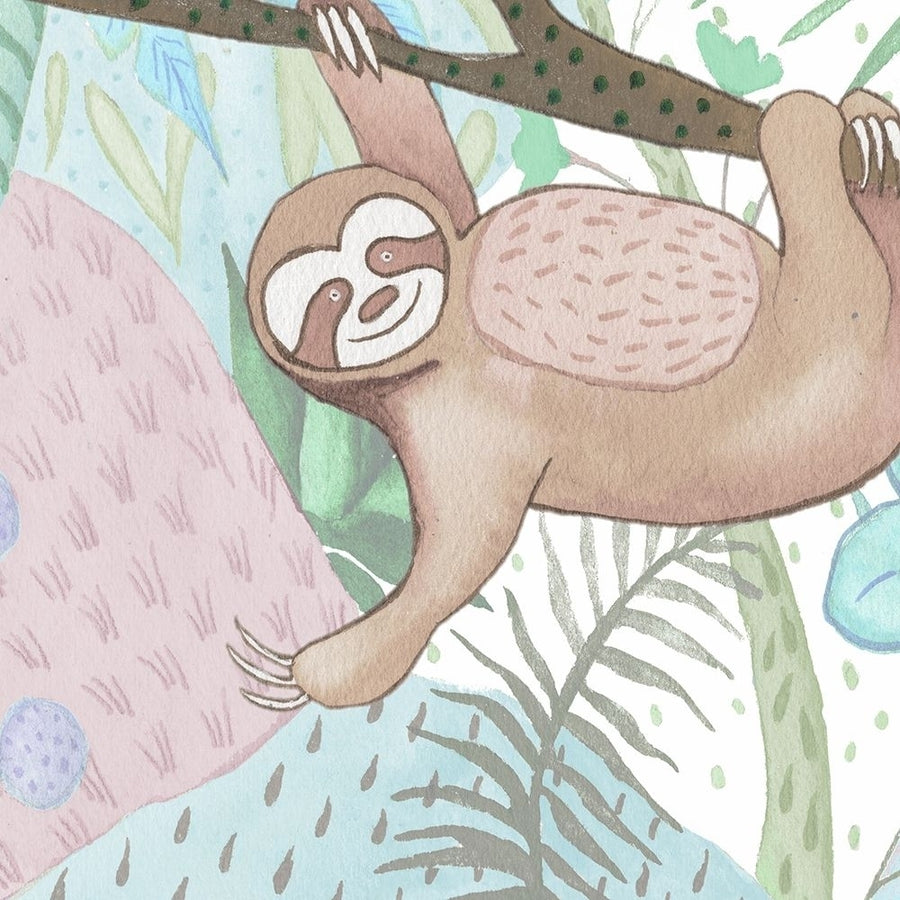 Swinging Sloth Poster Print by Elizabeth Medley-VARPDX13968LB Image 1