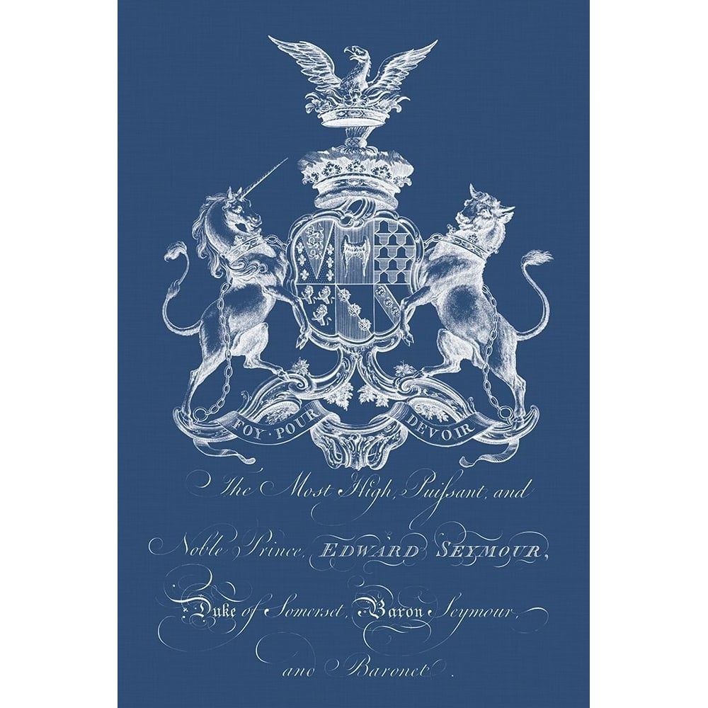 Heraldry on Navy II Poster Print - Studio Vision-VARPDX139907Z Image 1