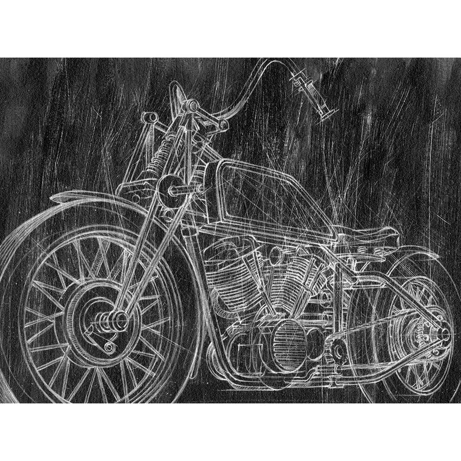 Motorcycle Mechanical Sketch II Poster Print - Ethan Harper-VARPDX139998Z Image 1