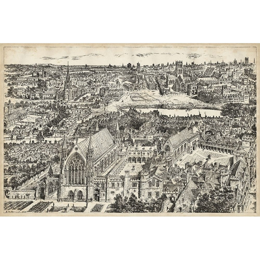 Birds Eye View of London - Ely Place Poster Print - Unknown-VARPDX140006Z Image 1