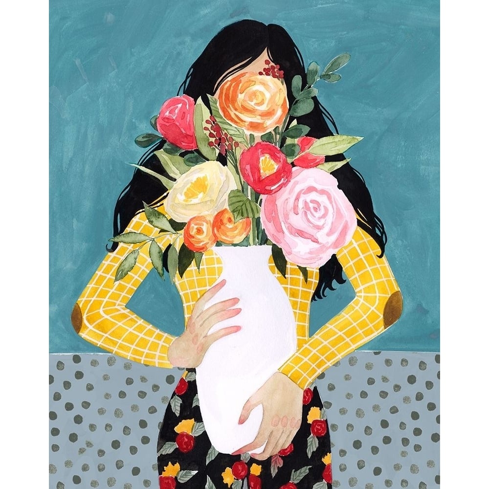 Flower Vase Girl II Poster Print - Grace Popp-VARPDX141028GG Image 1