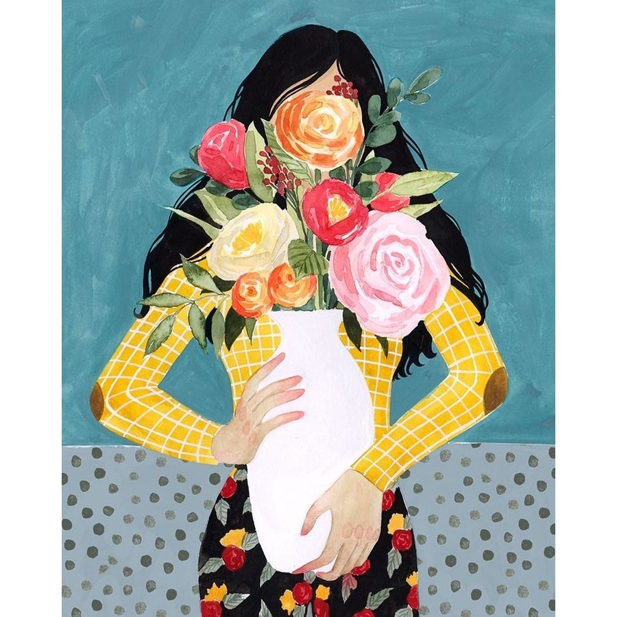 Flower Vase Girl II Poster Print - Grace Popp-VARPDX141028GG Image 1