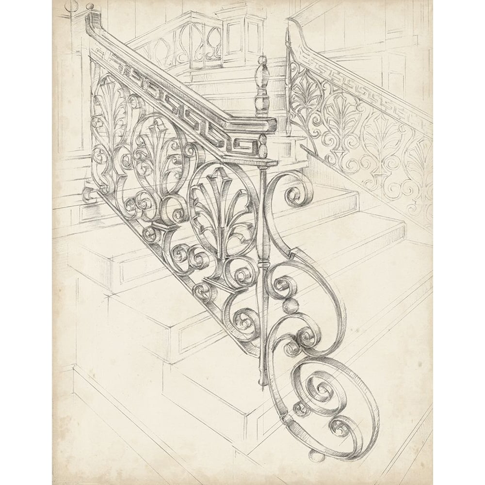 Iron Railing Design I Poster Print - Ethan Harper-VARPDX141358Z Image 1