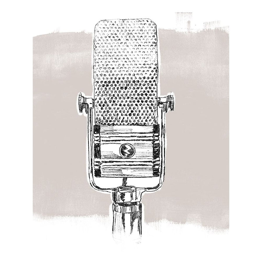 Monochrome Microphone I Poster Print - June Erica Vess-VARPDX141647GG Image 1