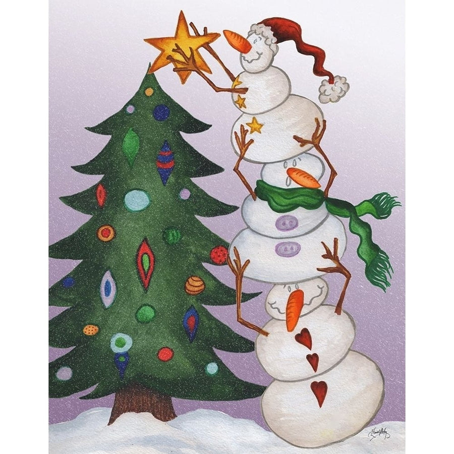 Decorating Snowmen Poster Print by Elizabeth Medley-VARPDX14163 Image 1