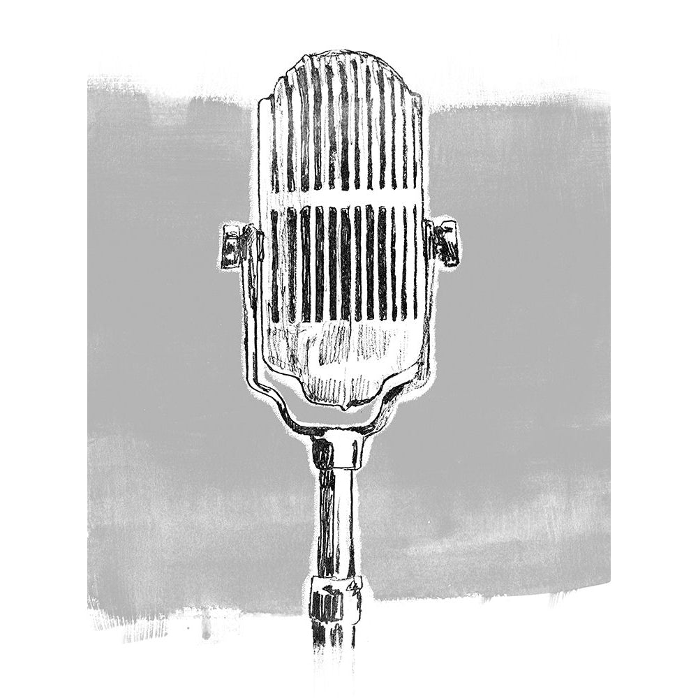 Monochrome Microphone II Poster Print - June Erica Vess-VARPDX141648GG Image 1