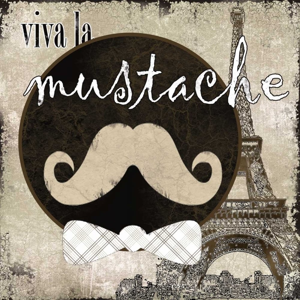 Viva La Mustache Poster Print by Carol Robinson-VARPDX14192 Image 2