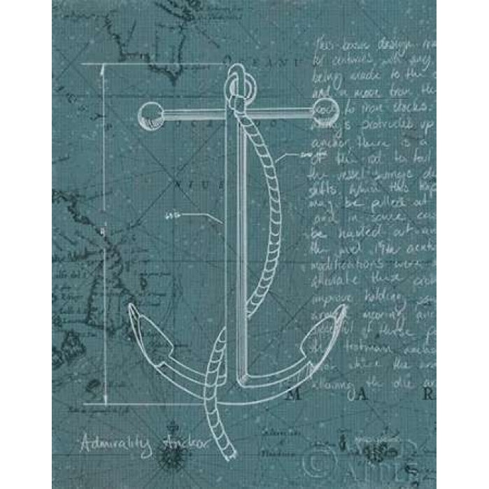 Coastal Blueprint VIII Dark Poster Print by Marco Fabiano-VARPDX14246 Image 1