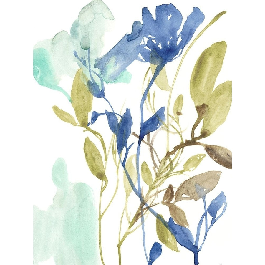 Cobalt and Olive Bouquet II Poster Print - Jennifer Goldberger-VARPDX142910FN Image 1