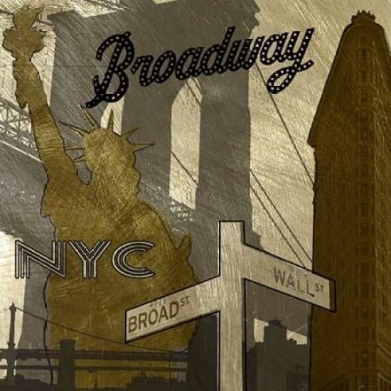 Broadway In Gray Poster Print by Katrina Craven-VARPDX14319 Image 1