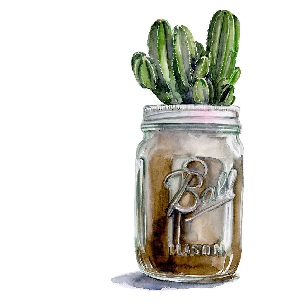 Cactus Mason Jar I Poster Print - Jennifer Paxton Parker-VARPDX143321Z Image 1