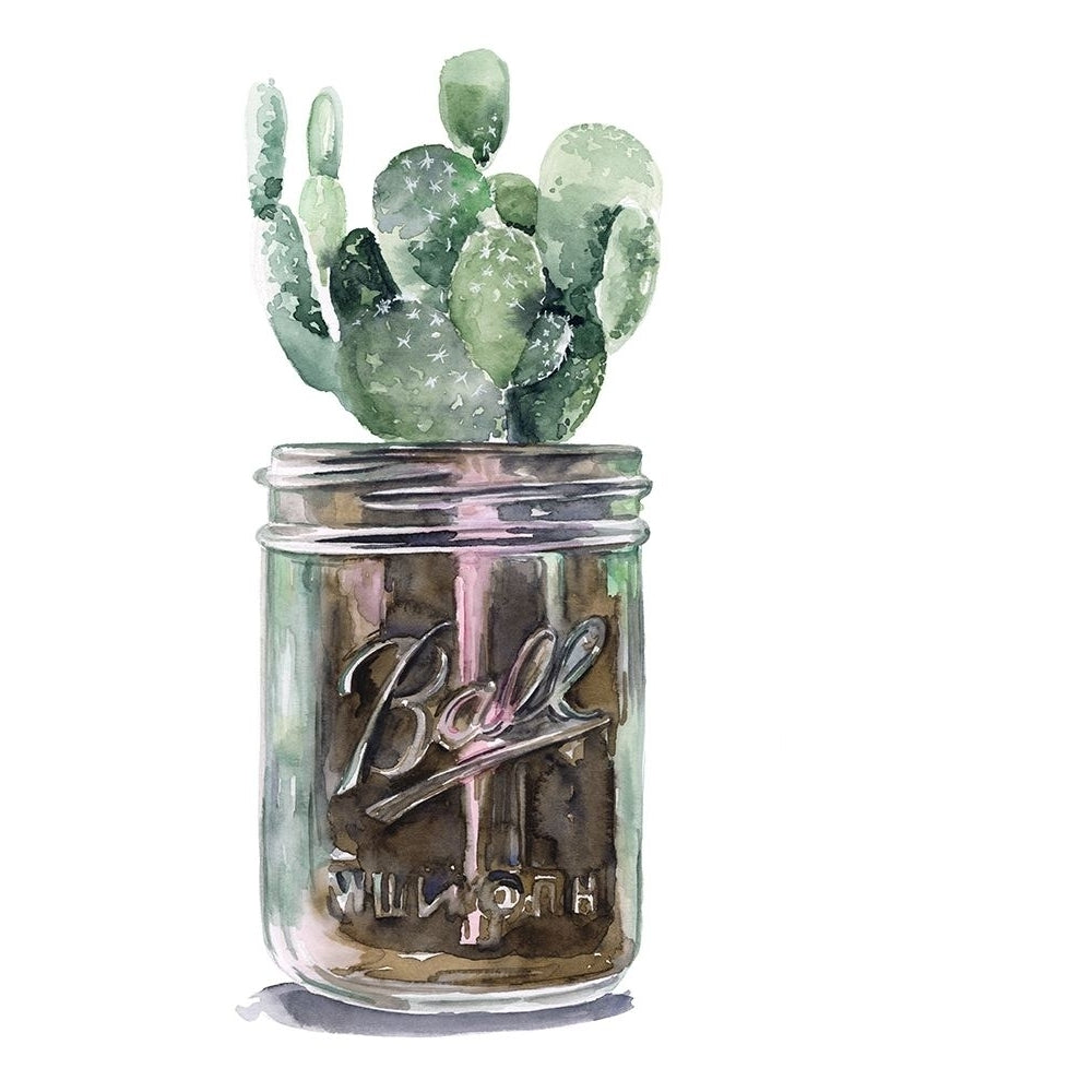 Cactus Mason Jar II Poster Print - Jennifer Paxton Parker-VARPDX143322Z Image 1