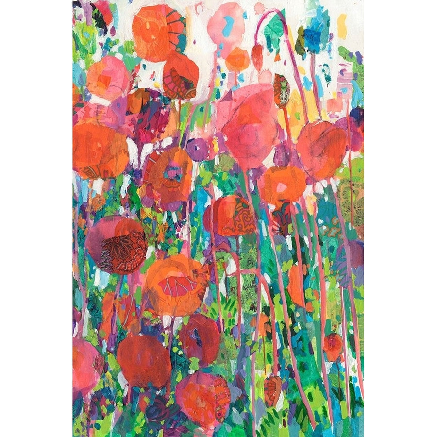 Vivid Poppy Collage II Poster Print - Tara Funk Grim-VARPDX143490Z Image 1