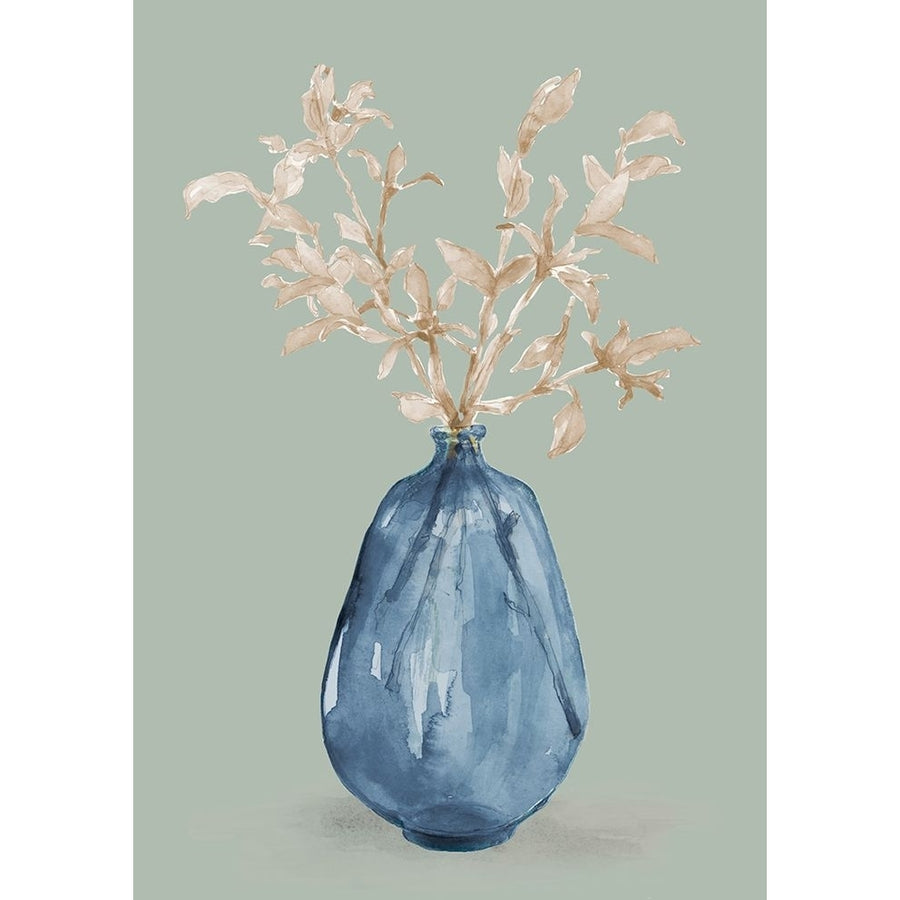 Cotton Stems In Blue Vase Poster Print - Lanie Loreth-VARPDX14423KA Image 1