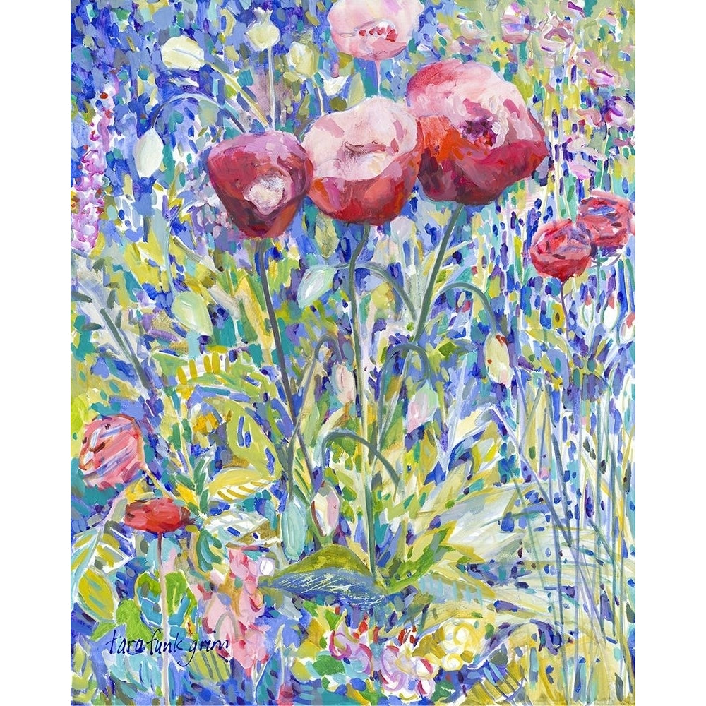 Three Poppies in Garden Poster Print - Tara Funk Grim-VARPDX144418Z Image 1