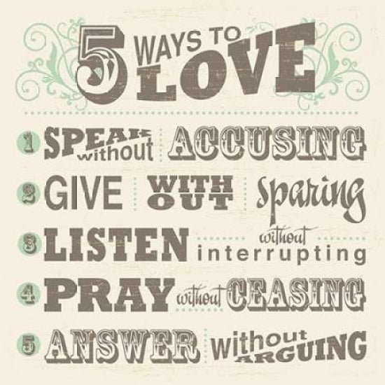 Five Ways To Love Poster Print by Havoc Gifts-VARPDX14560 Image 1