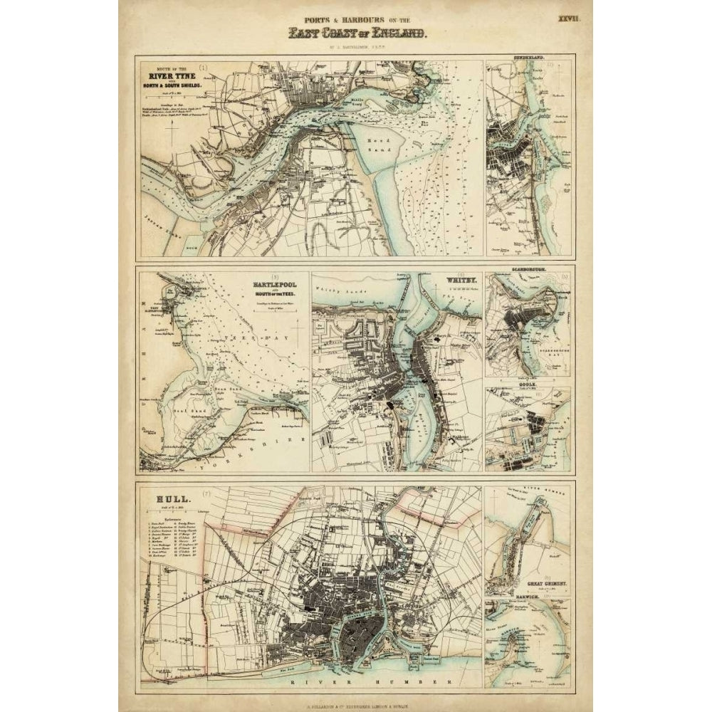 Map of the Coast of England III Poster Print - Unknown-VARPDX146227Z Image 1