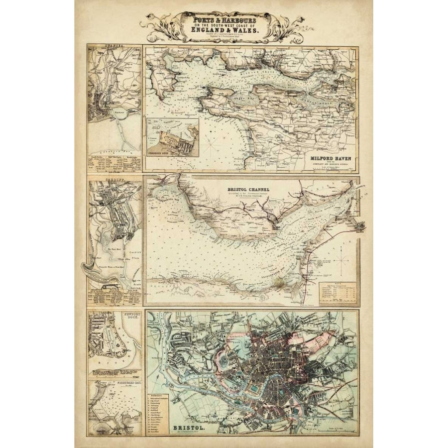 Map of the Coast of England II Poster Print - Unknown-VARPDX146226Z Image 1