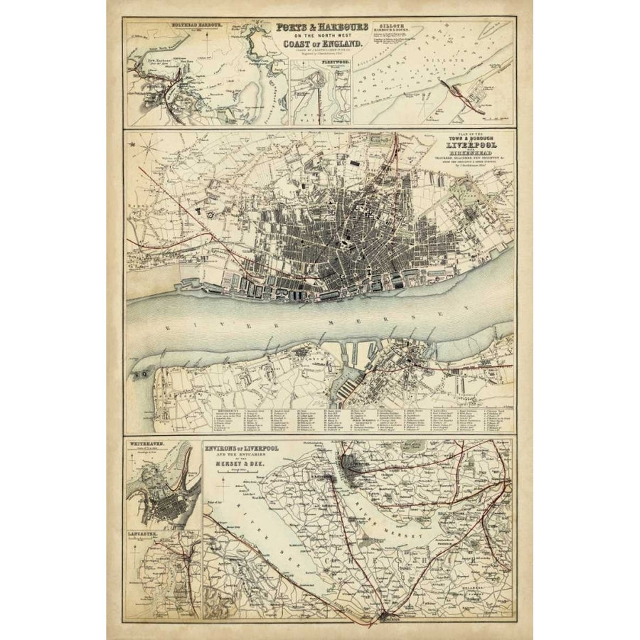 Map of the Coast of England IV Poster Print - Unknown-VARPDX146228Z Image 1