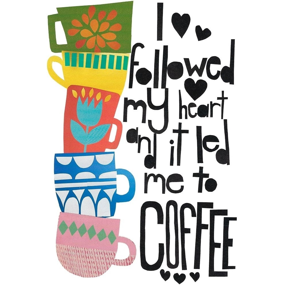 Heart and Coffee Poster Print by Jen Bucheli-VARPDX14718 Image 1