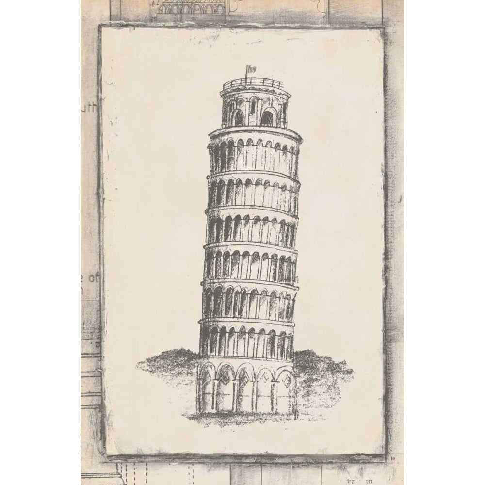 Sketch of Pisa Poster Print - Ethan Harper-VARPDX147272GG Image 1