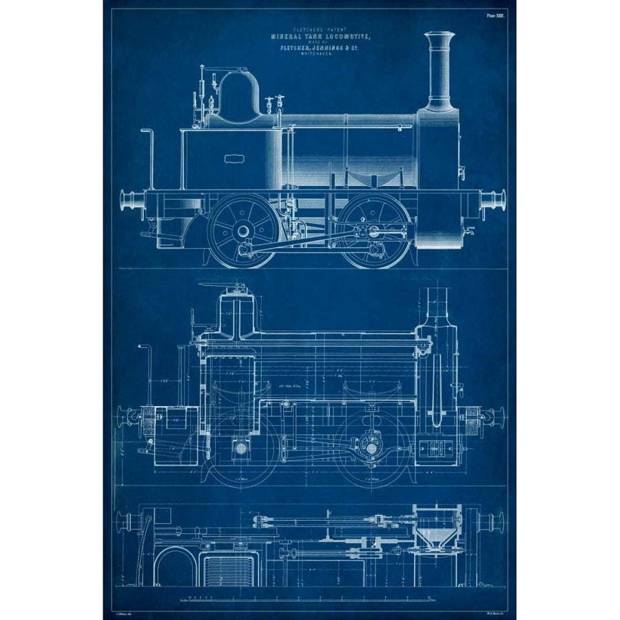 Locomotive Blueprint II Poster Print - Studio Vision-VARPDX147502Z Image 1