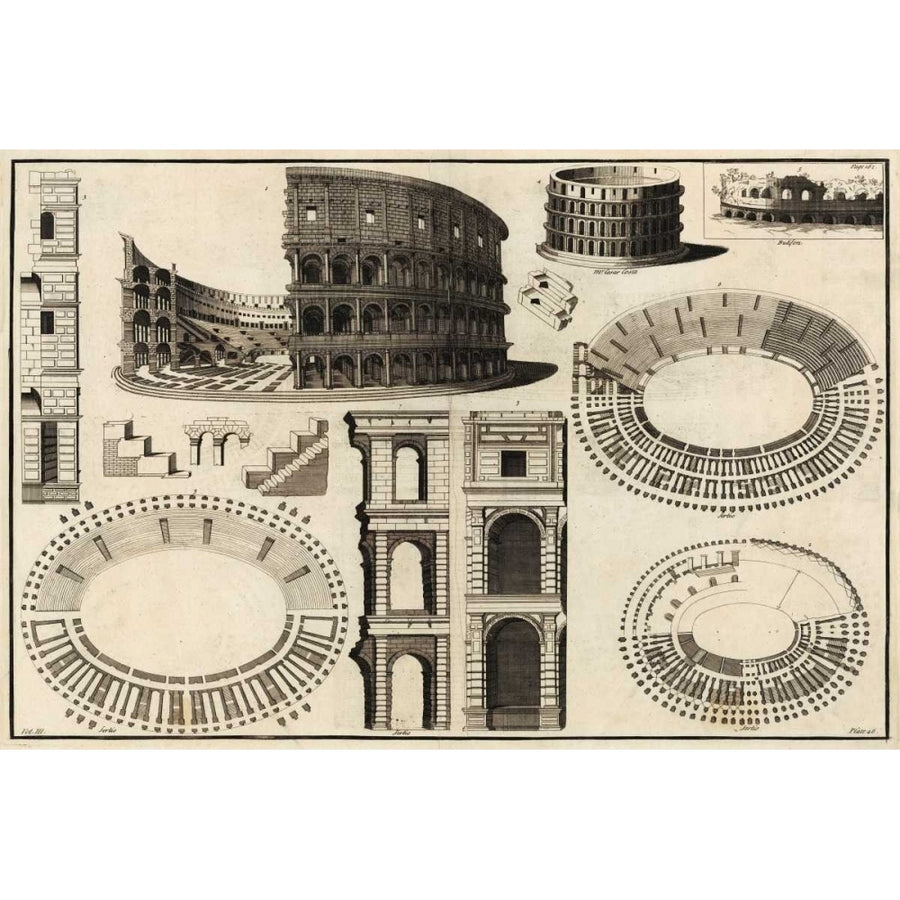 Diagram of the Colosseum Poster Print - Unknown-VARPDX147879Z Image 1