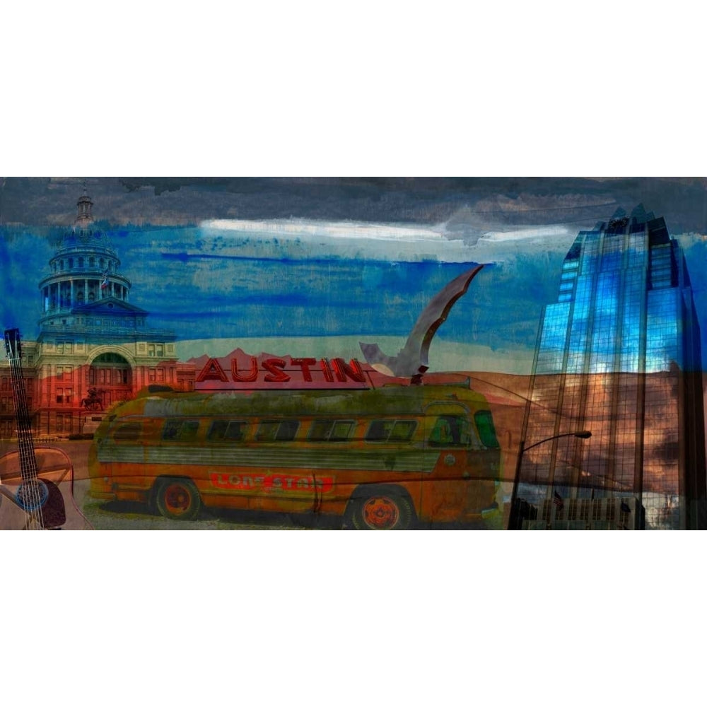 Austin Bus Poster Print - Sisa Jasper-VARPDX148226Z Image 1