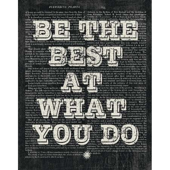 Be the Best Floral Chalk Poster Print by Moira Hershey-VARPDX14827 Image 1