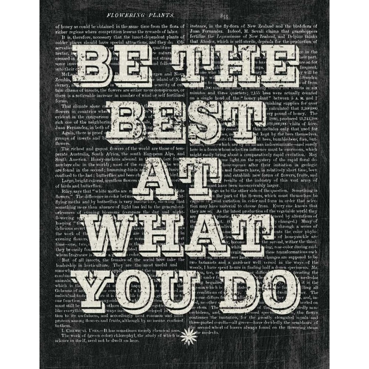 Be the Best Floral Chalk Poster Print by Moira Hershey-VARPDX14827 Image 2