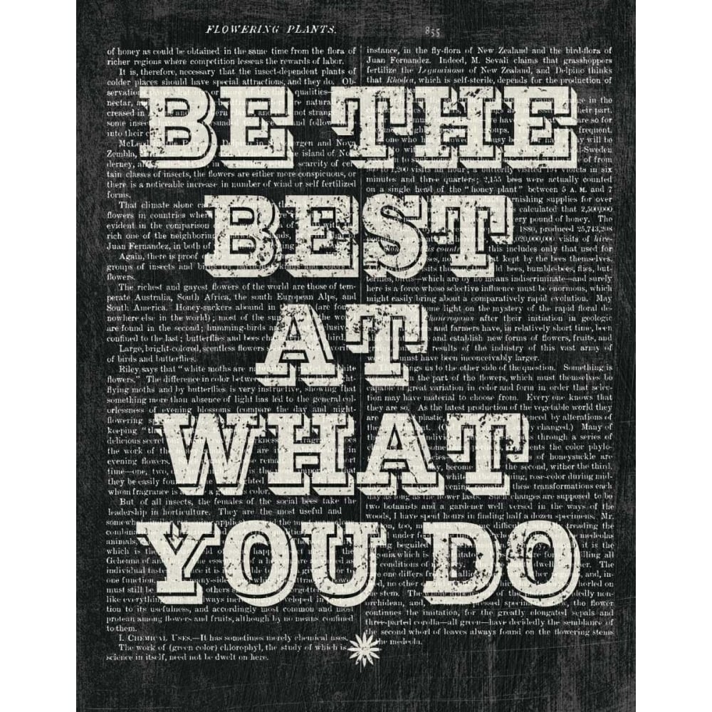 Be the Best Floral Chalk Poster Print by Moira Hershey-VARPDX14827 Image 1