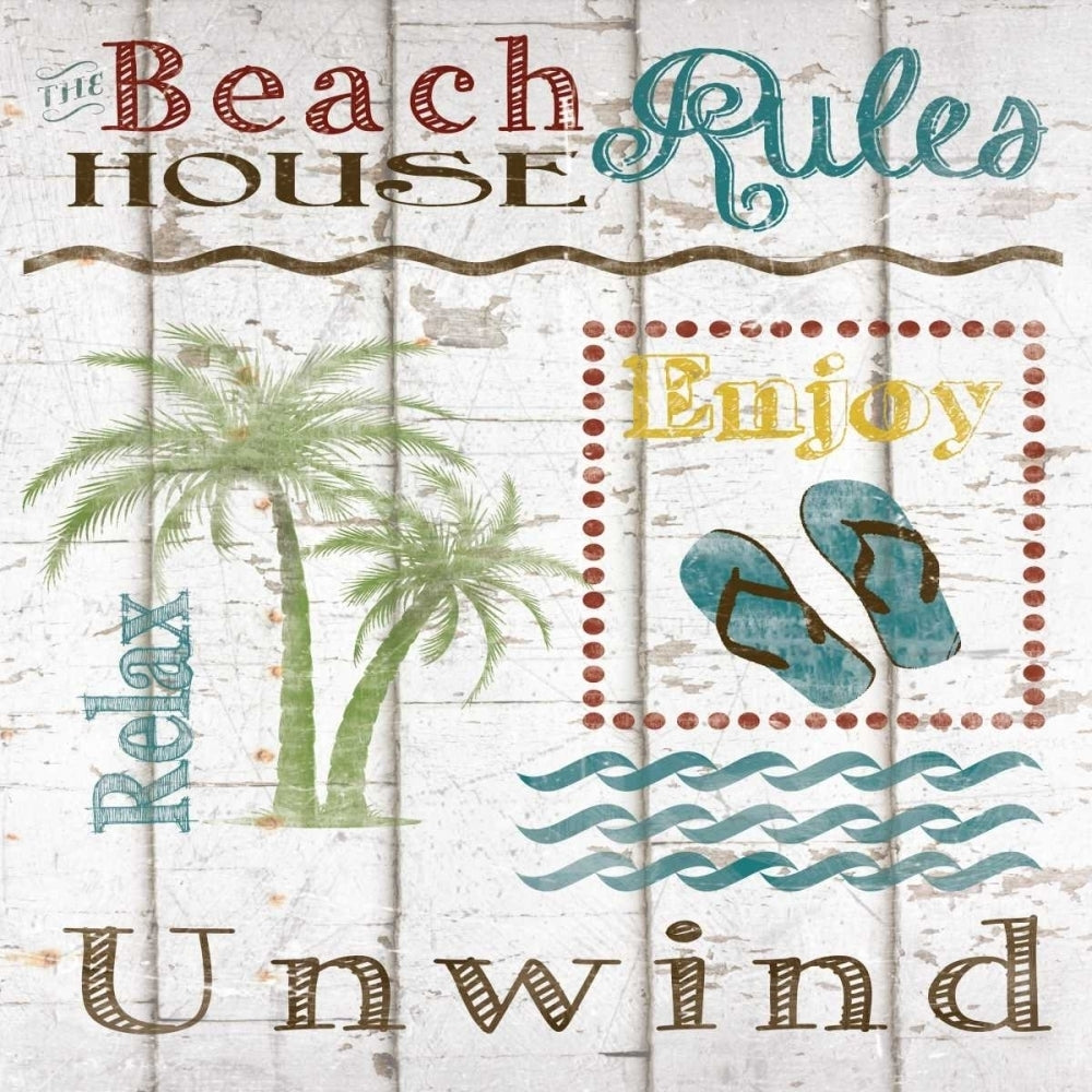 Beach House Rules Poster Print by Katrina Craven-VARPDX14893 Image 2