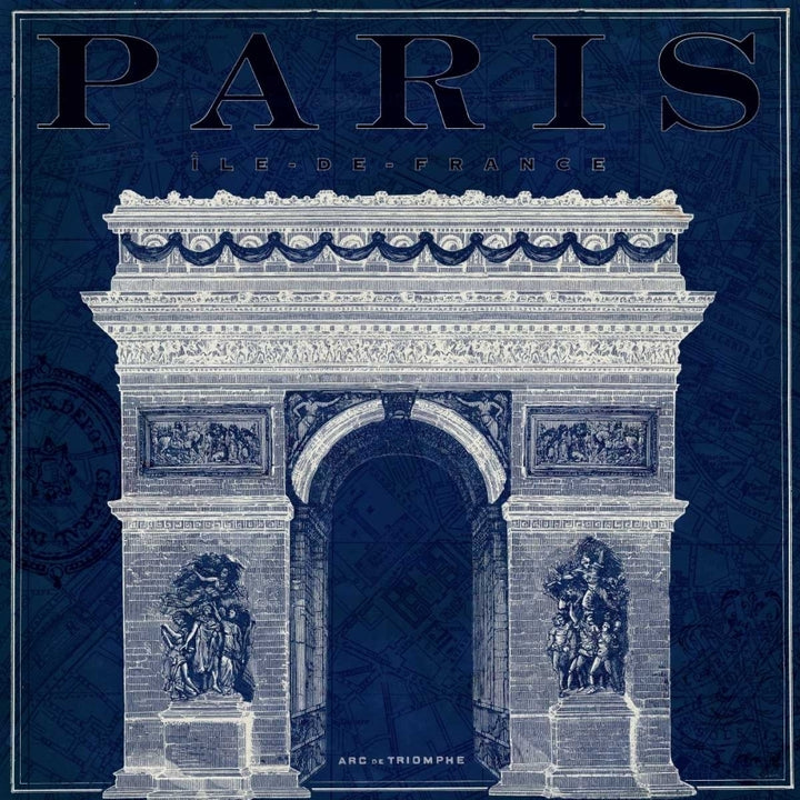 Blueprint Arc de Triomphe Poster Print by Sue Schlabach-VARPDX14902 Image 2