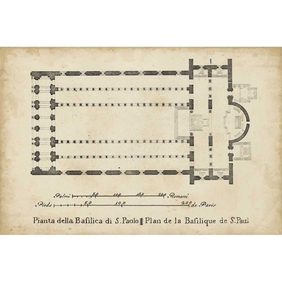 Plan for the Basilica at St. Pauls Poster Print - Unknown-VARPDX150146Z Image 1