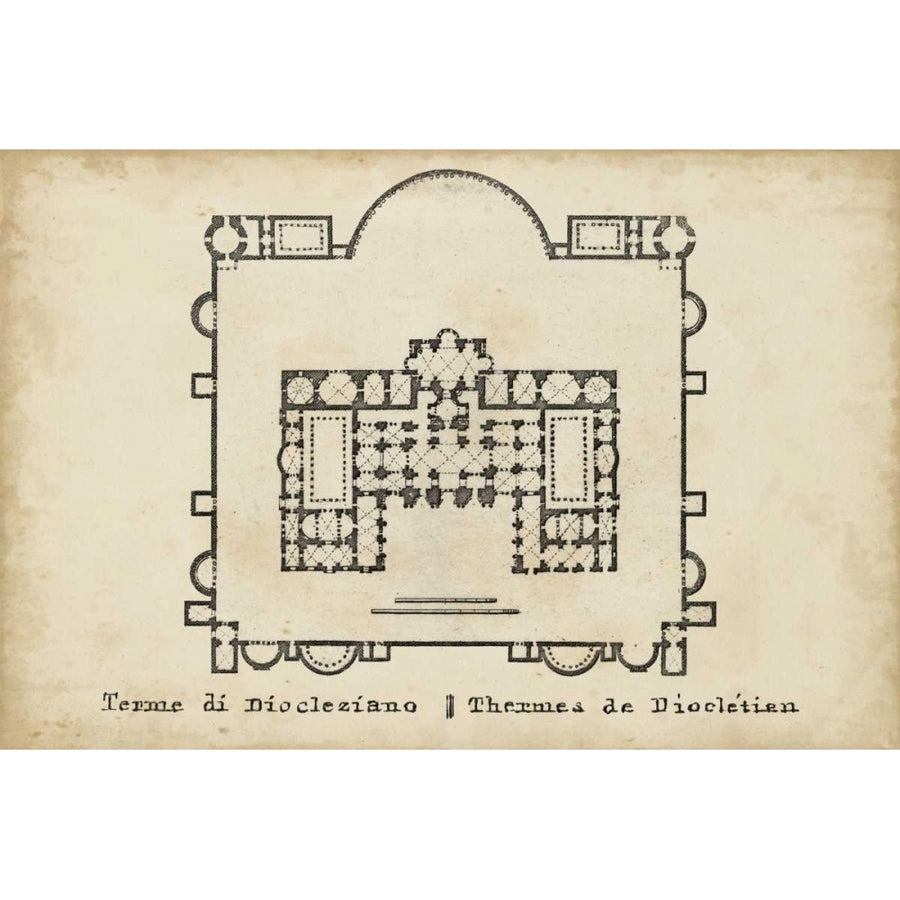 Plan for the Baths of Diocletian Poster Print - Unknown-VARPDX150148Z Image 1