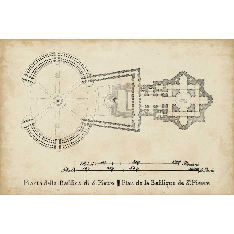 Plan for St. Peters Basilica Poster Print - Unknown-VARPDX150145Z Image 1