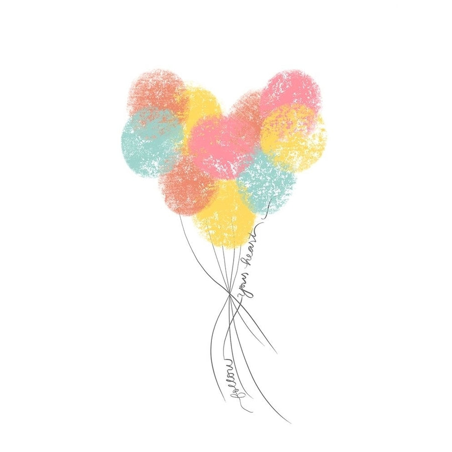 Follow Your Heart Balloons Poster Print by Anna Quach-VARPDX15285AB Image 1