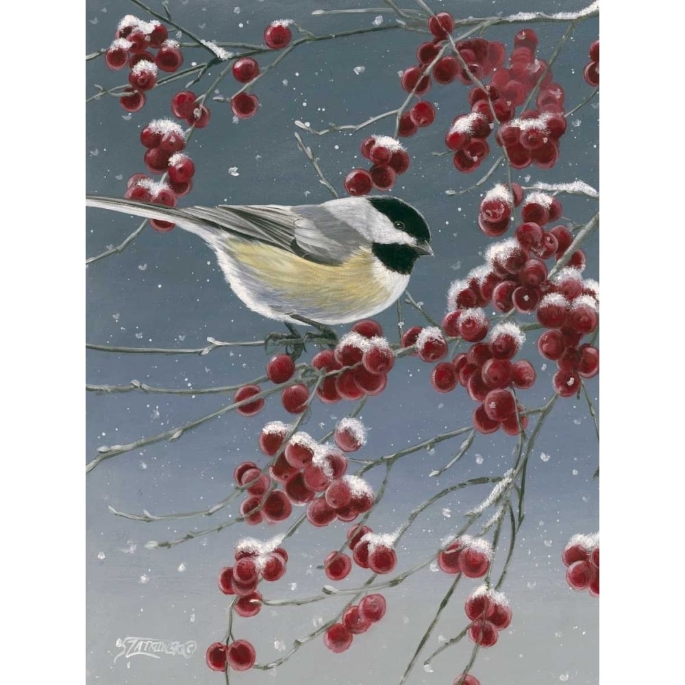 Winter Chickadees I Poster Print - Fred Szatkowski-VARPDX152966D Image 1