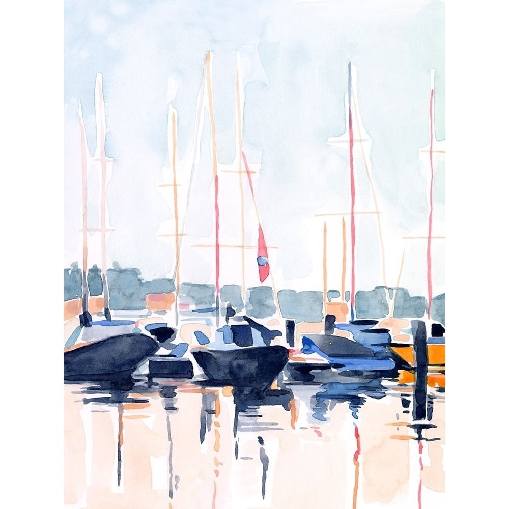 Watercolor Boat Club II Poster Print - Emma Scarvey-VARPDX153280Z Image 1