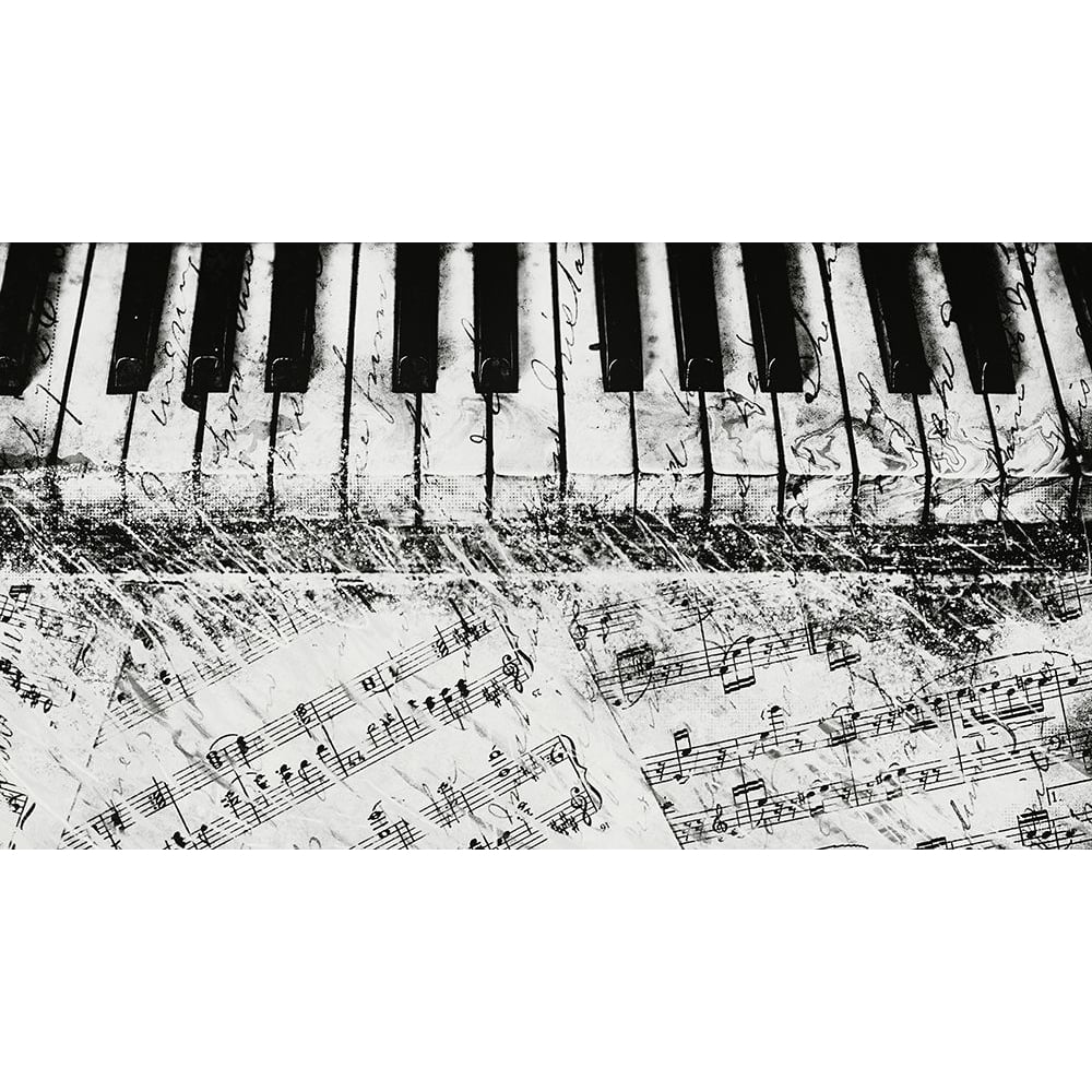 Black and White Piano Keys Poster Print by Dan Meneely-VARPDX15401A Image 1