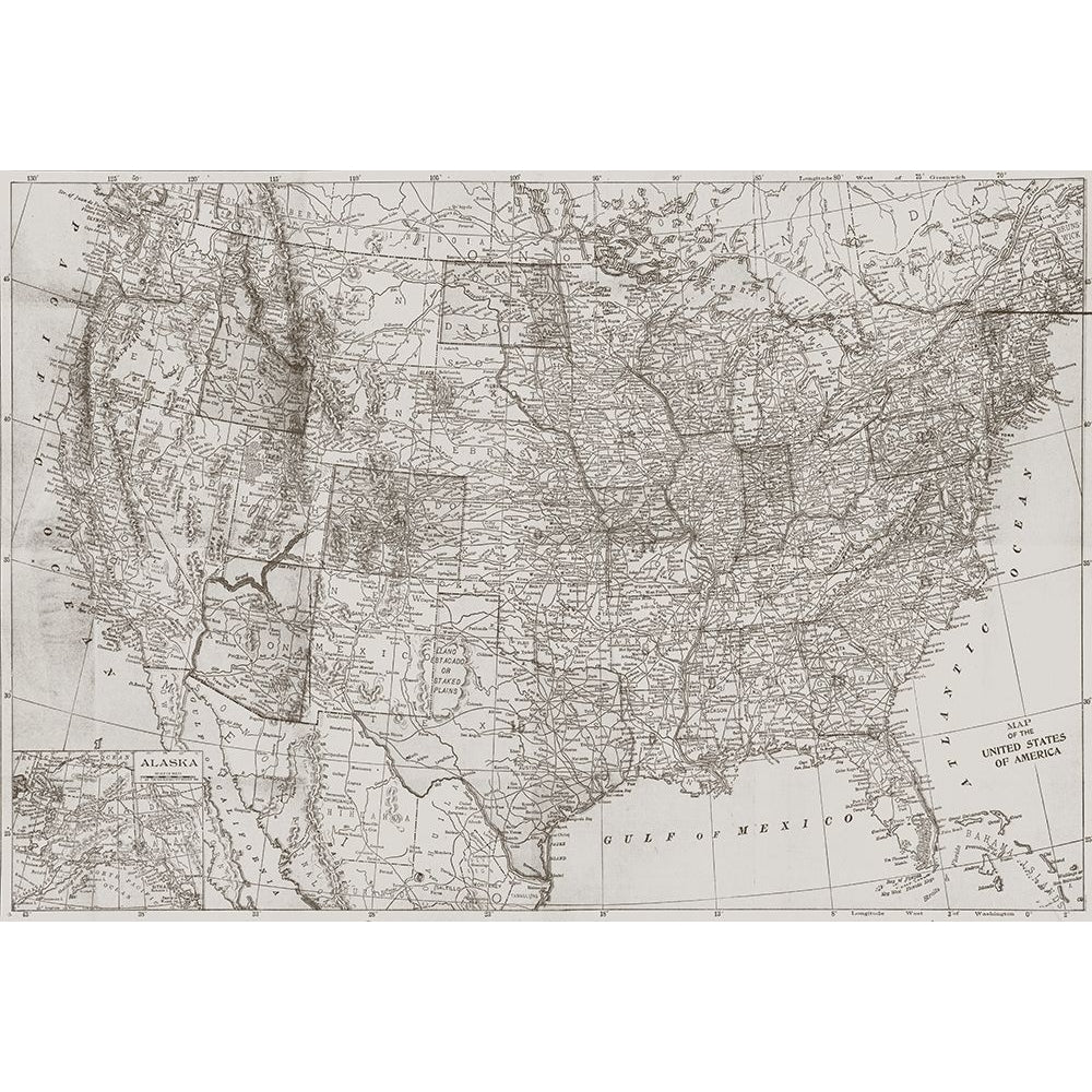 Natural US Map by Dan Meneely-VARPDX15414B Image 1